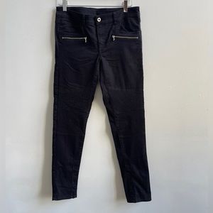 Black Denim Biker Jeans